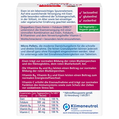 Doppelherz Multi-Heart Eisen Femin 20stk, 20 Packungen Mikropartikel - Good Body