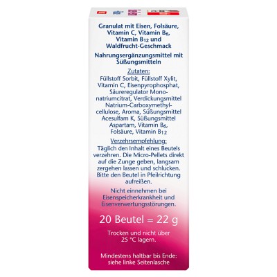 Doppelherz Multi-Heart Eisen Femin 20stk, 20 Packungen Mikropartikel - Good Body