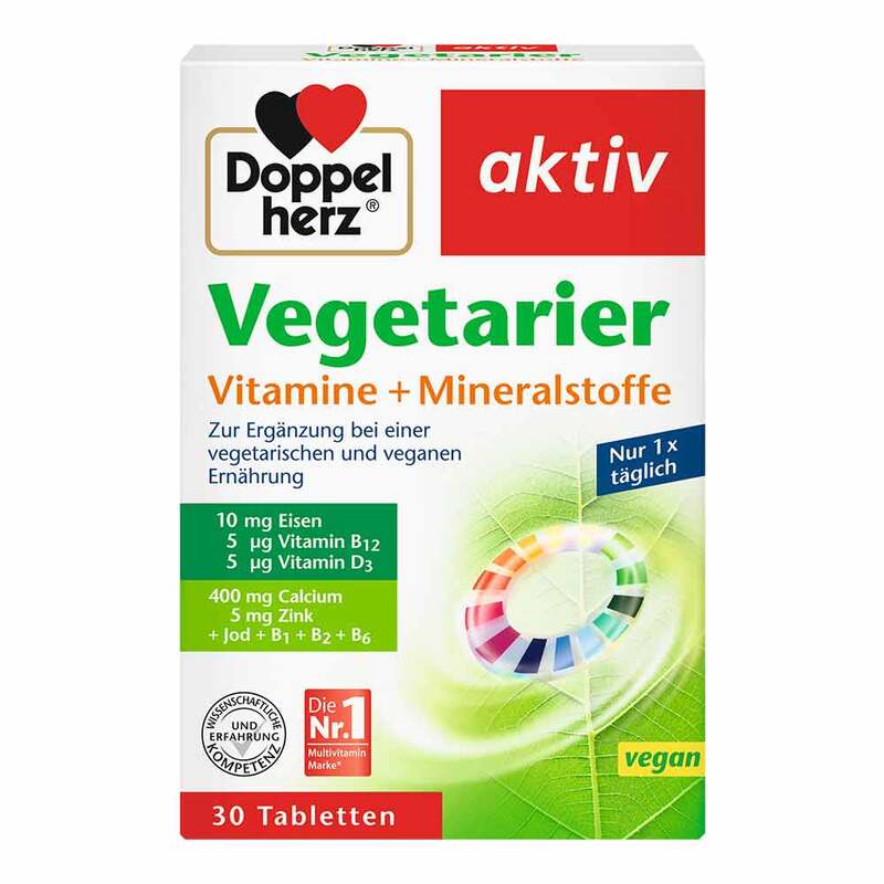 Doppelherz Vegetarier Vitamine+Mineralstoffe Tabletten Vegetarier Vitamin + Diät Tabletten 30 Stück