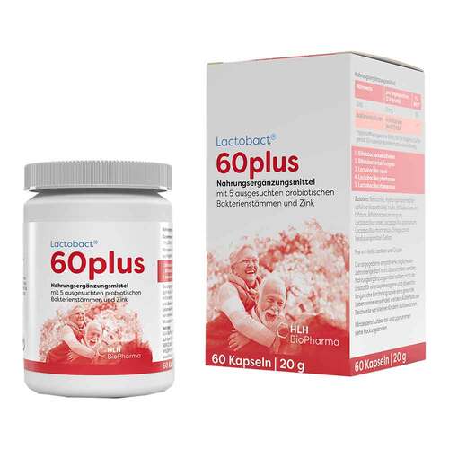 HLH Lactobact 60plus Probiotische Kapseln - Reguliert die Darmfunktion und lindert Verstopfung