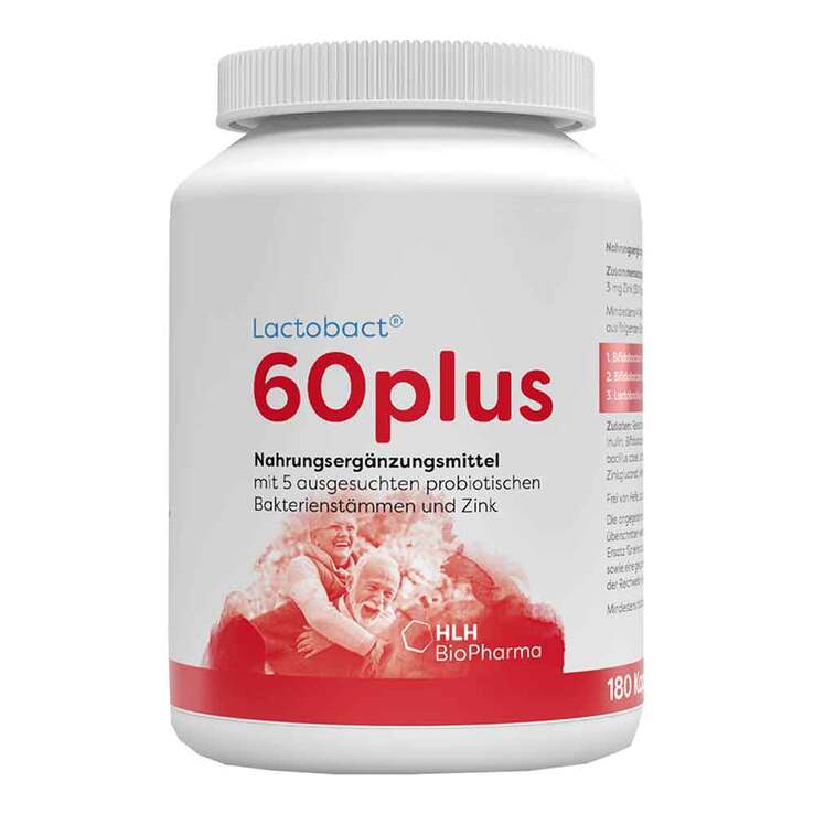 HLH Lactobact 60plus Probiotische Kapseln - Reguliert die Darmfunktion und lindert Verstopfung