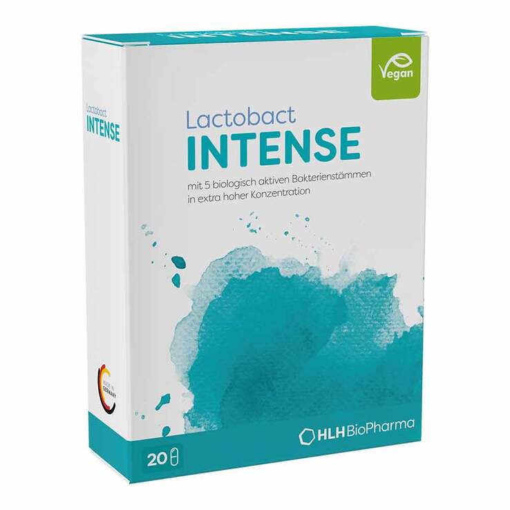 HLH Lactobact Intense Probiotika-Kapseln – Probiotika-Kapseln mit doppelter Dosis – Geeignet für Antibiotika-Anwender