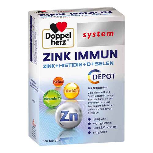 Doppelherz + Zink Immun + Histidin + D + Selen Depot Tabletten 30 Stk. / 100stk.