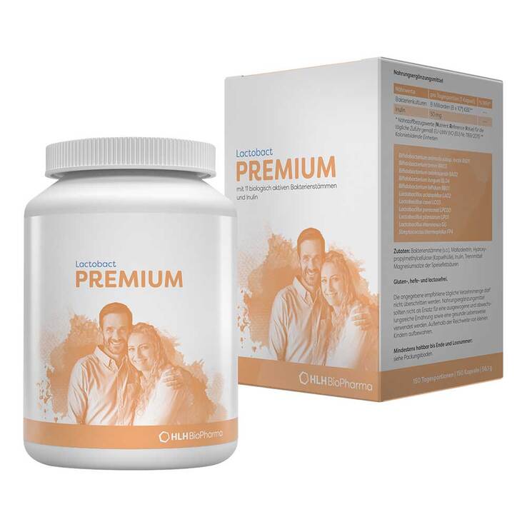 HLH Lactobact Probiotika für Erwachsene, Großpackung mit 150 Kapseln (11 lebende Stämme)