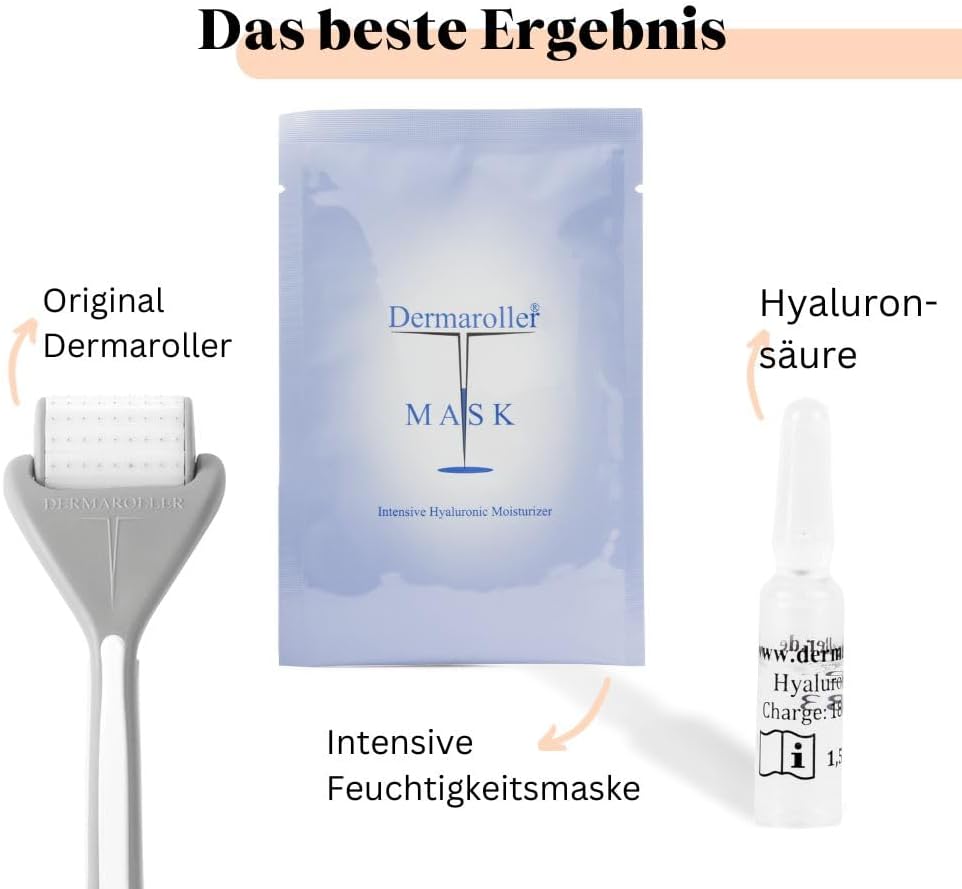 Dermaroller Hyaluronsäure Gesichtsmaske 10er Pack - Skincare (Premium) Spendet Feuchtigkeit