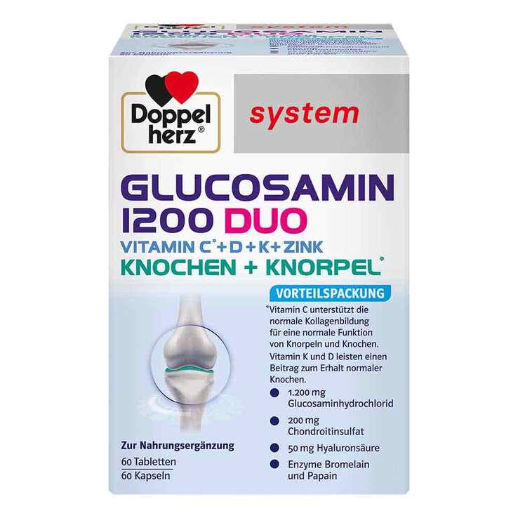 Doppelherz Glucosamin 1200 Duo System Kombipackung Glucosamin 120stk