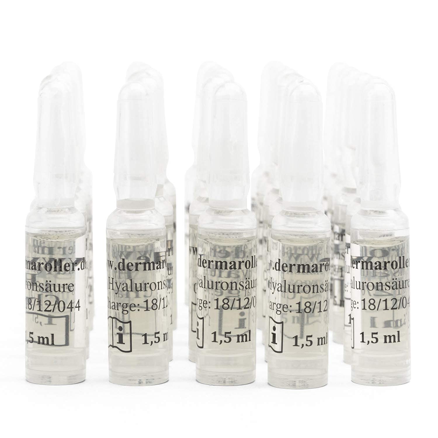 Dermaroller Hyaluron Serum Ampullen 0,69% (30x1,5ml), 4-Wochen Intensivkur, hochkonzentriertes Hyaluron Serum von Origianl Dermaroller