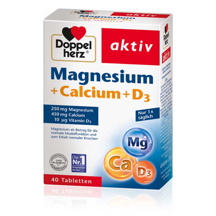 Doppelherz Magnesium + Calcium + D3 + Vitamin D3 40