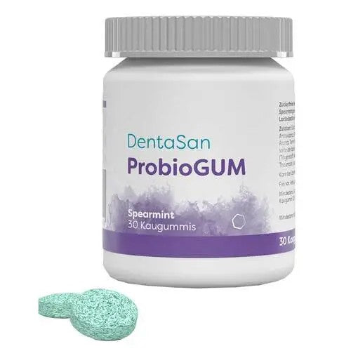 HLH Lactobact Dentasan Probiogum Spearmint Kaugummi Probiotischer Kaugummi - Sorgt für frischen Atem 30 Tabletten