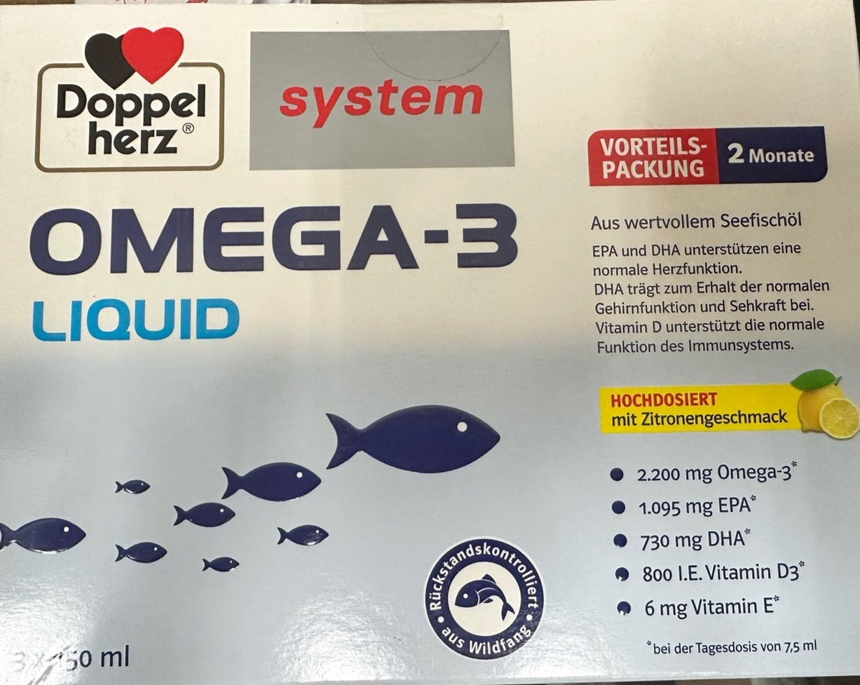 Doppelherz Omega-3 Flüssigkeit Omega-3 3x150ml