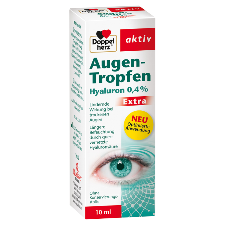Doppelherz Augen-Tropfen Extra Hyaluron 0,4% 10ml Augenwasser Hyaluronsäure 0,4%