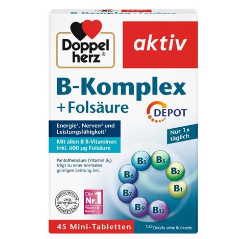Doppelherz aktiv B-Komplex DEPOT + Folsäure 45 Stk